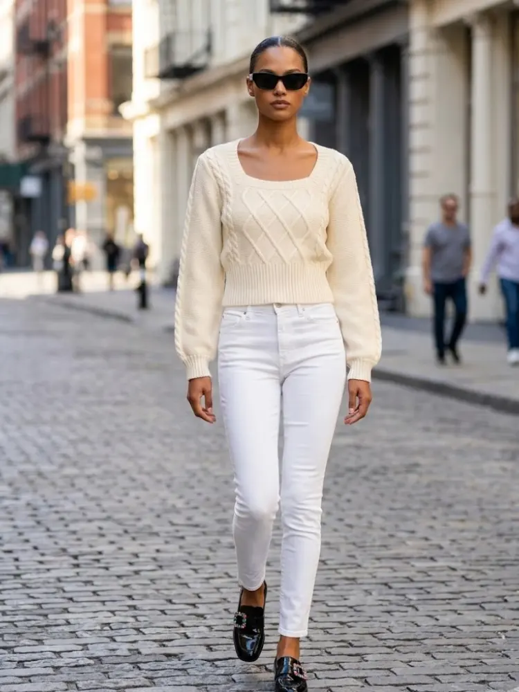LEXINGTON Women's Square Neck Sweater Prêt-à-Porter BYMANYC ® New York by BYMANYC ® New York