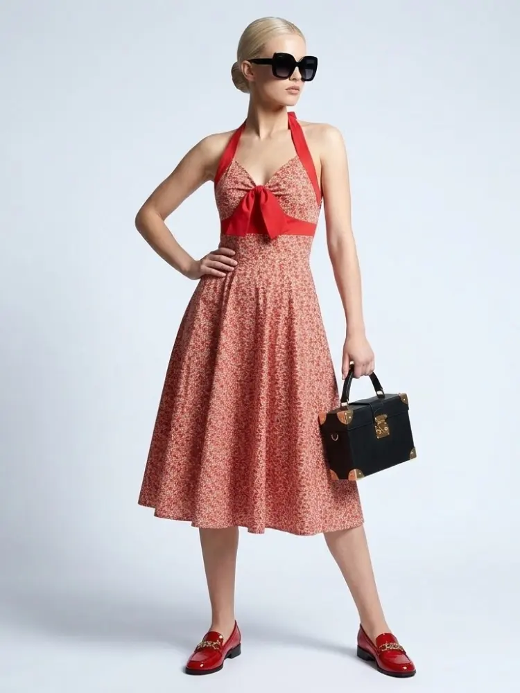 LITTLE ITALY Women's Red Dress Prêt-à-Porter BYMANYC ® New York by BYMANYC ® New York