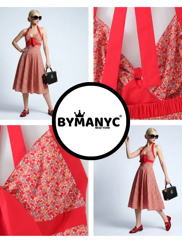 LITTLE ITALY Women's Red Dress Prêt-à-Porter BYMANYC ® New York by BYMANYC ® New York