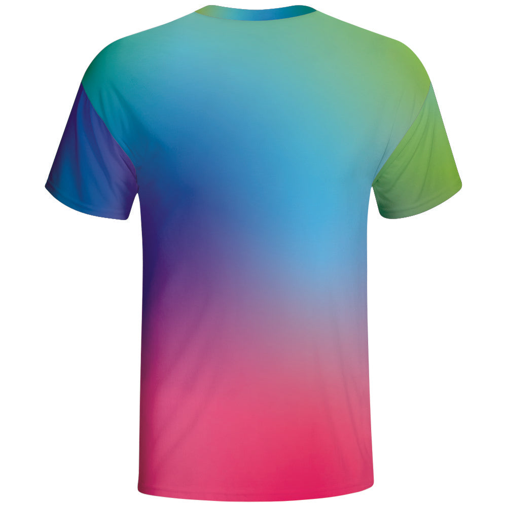 Colorful Gradient Sublimation T-Shirt-1