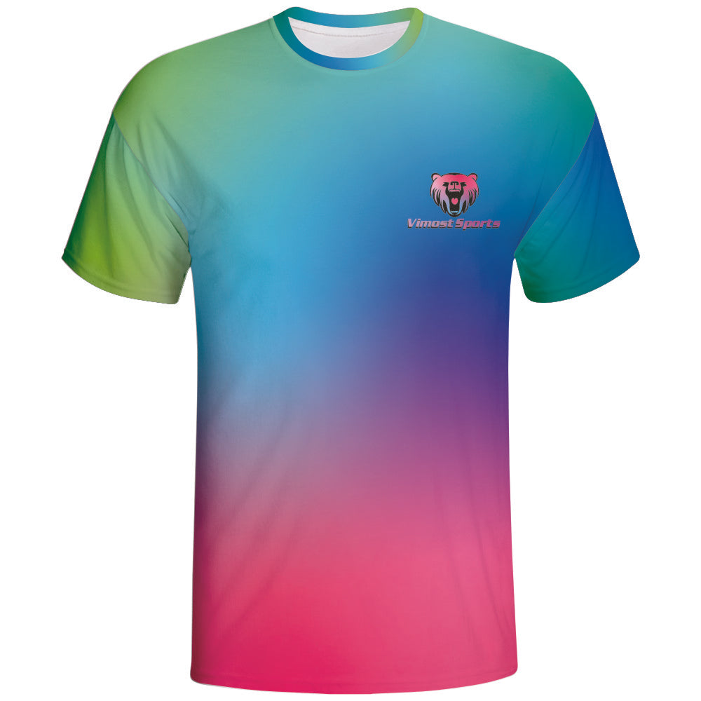 Colorful Gradient Sublimation T-Shirt-0