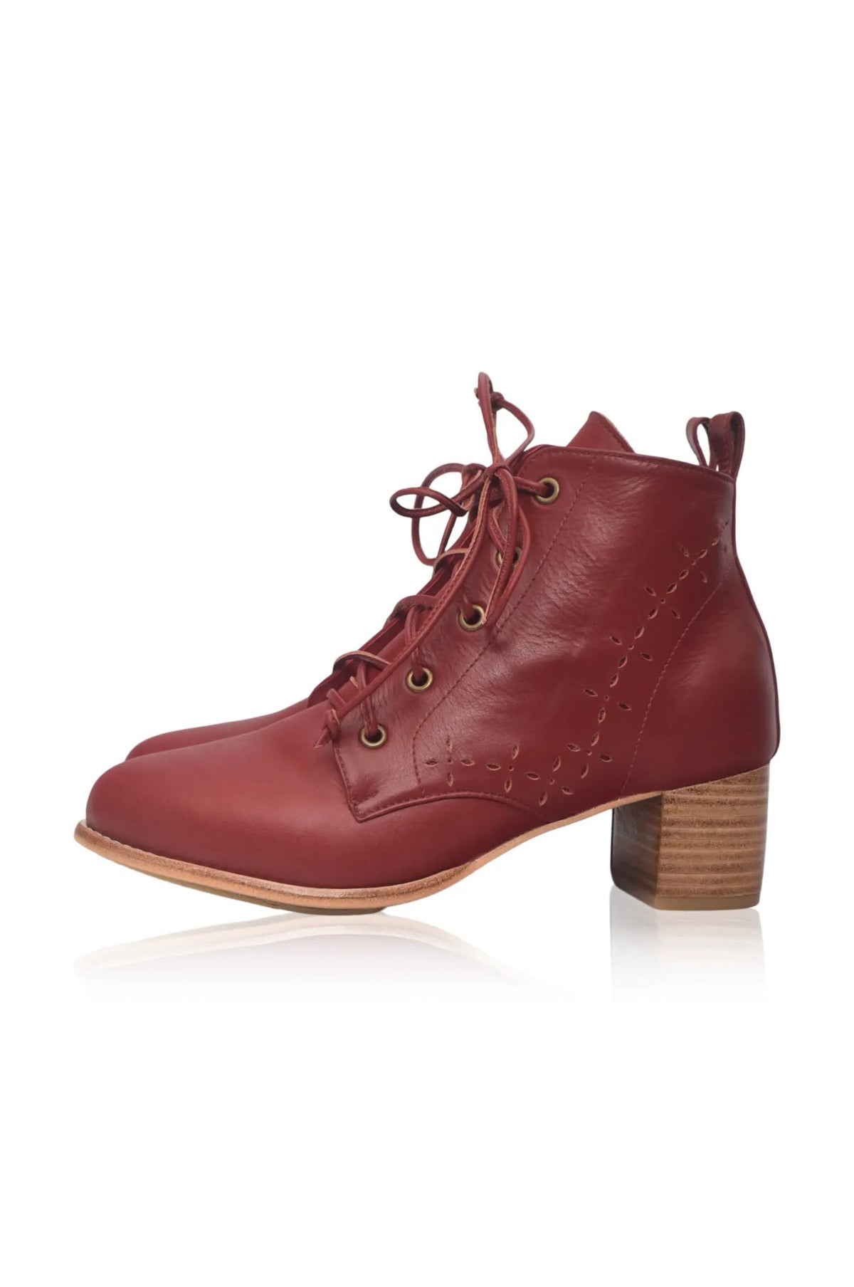 La Boheme Lace-Up Leather Booties by ELF