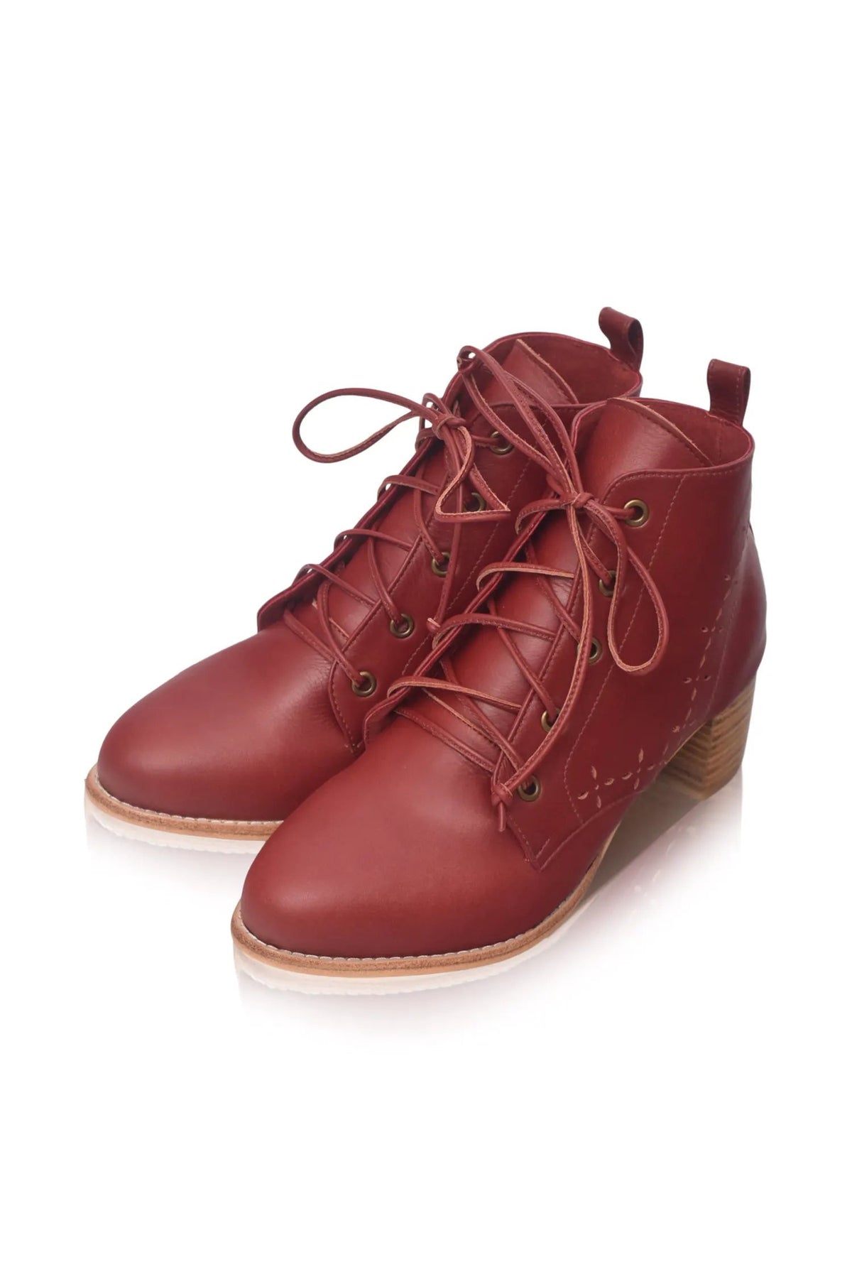 La Boheme Lace-Up Leather Booties by ELF