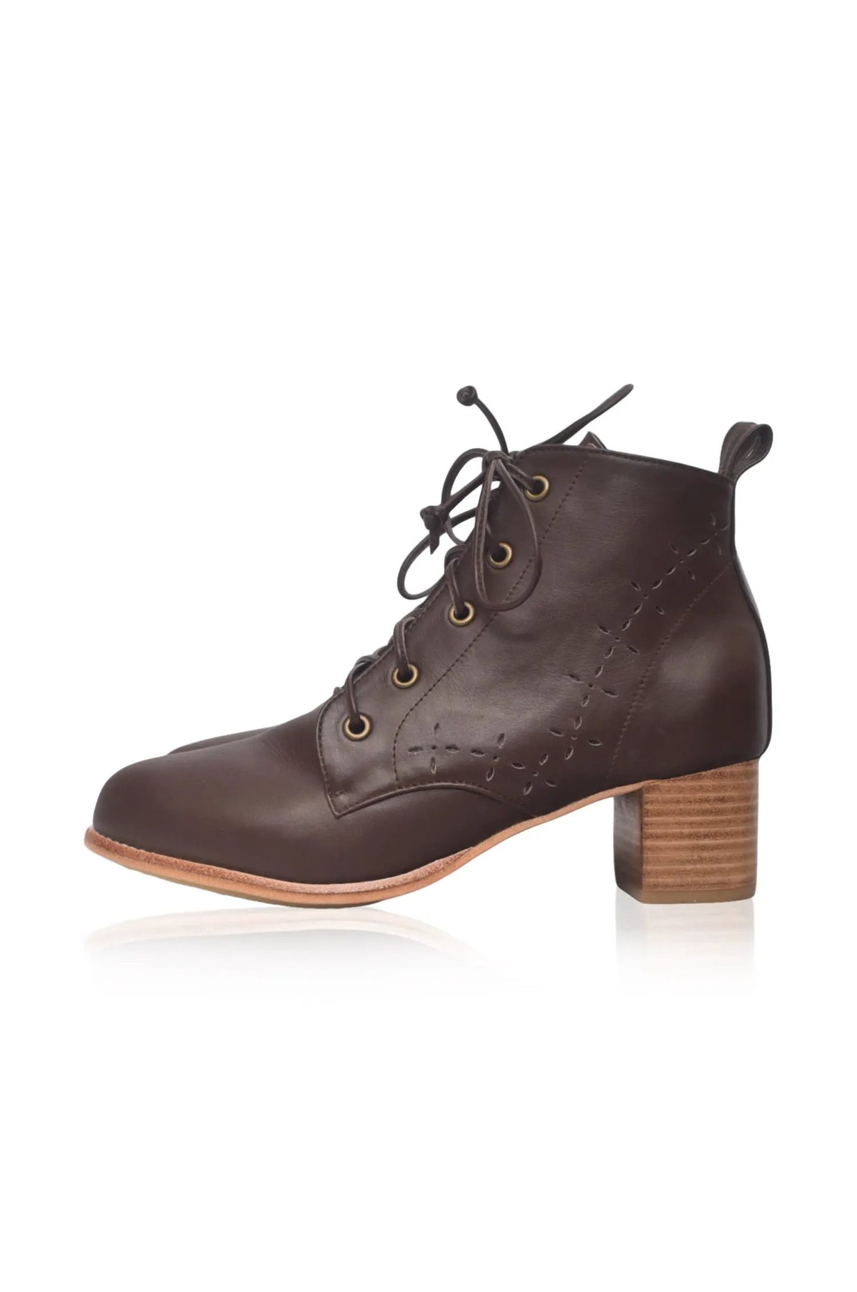 La Boheme Lace-Up Leather Booties by ELF