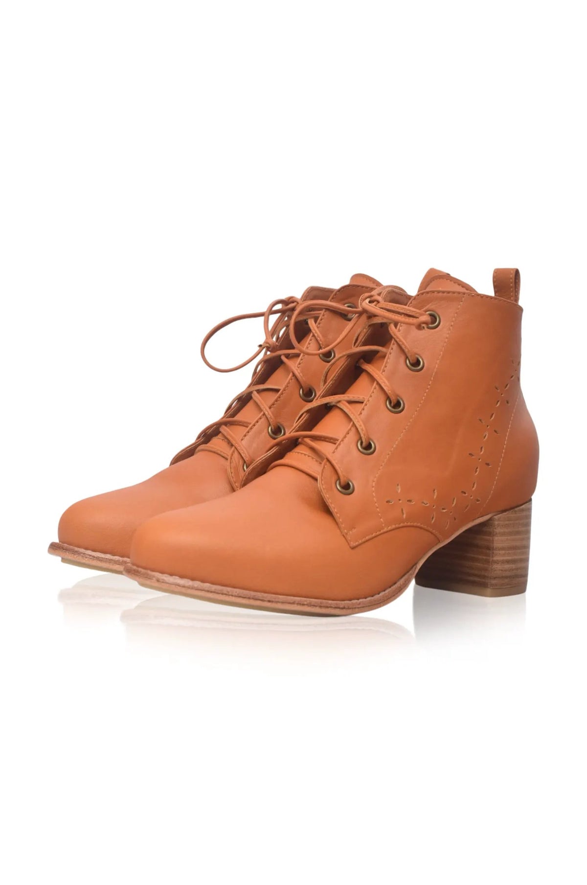 La Boheme Lace-Up Leather Booties by ELF