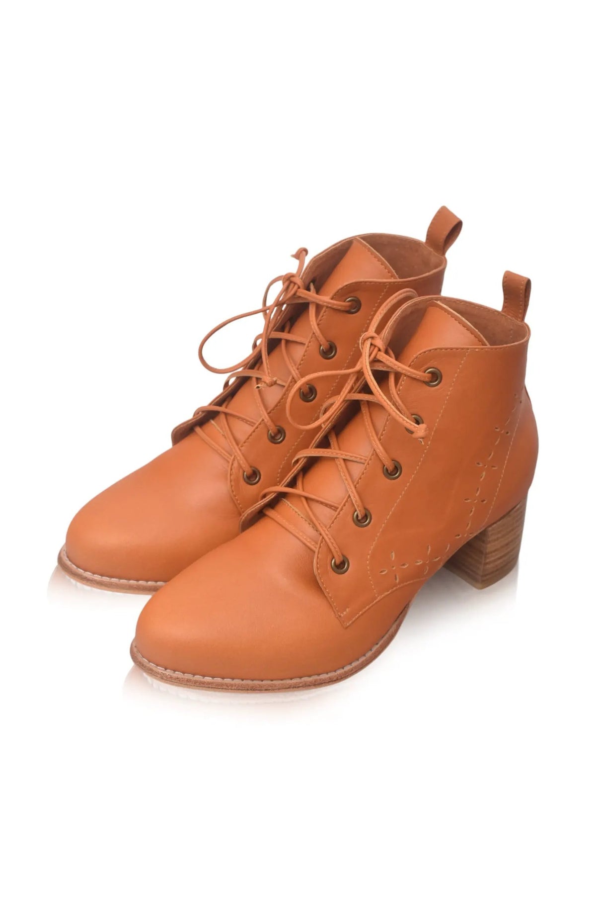 La Boheme Lace-Up Leather Booties by ELF