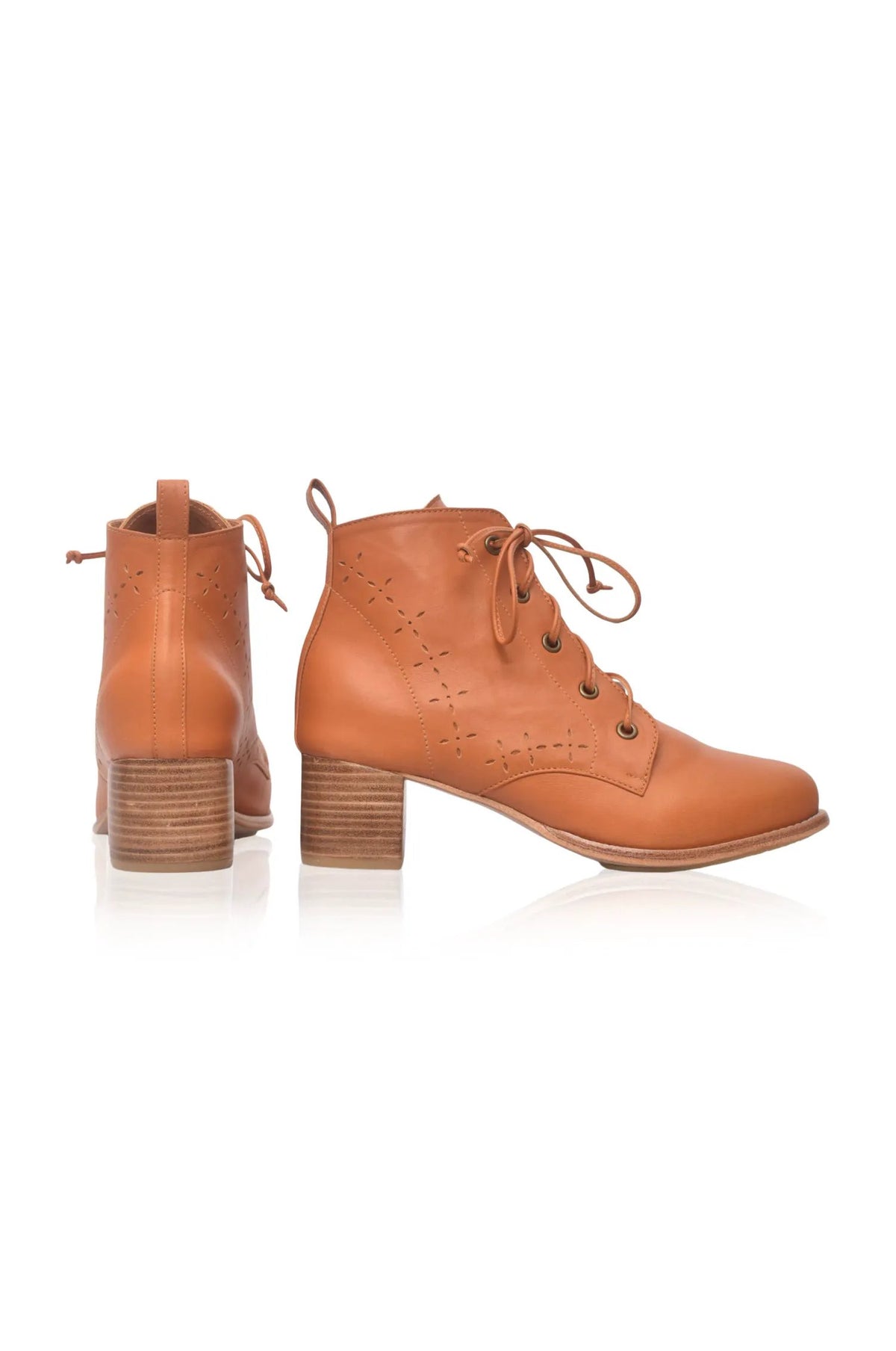 La Boheme Lace-Up Leather Booties by ELF