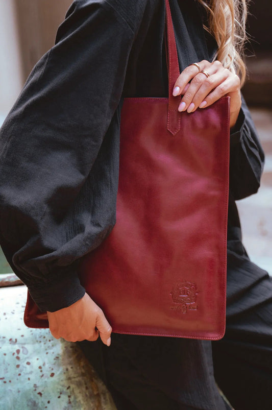 Lifestyle Leather Tote Bag by ELF