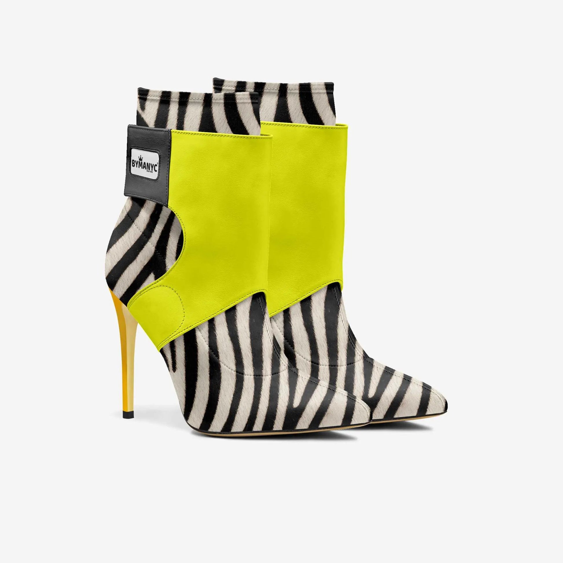 Limited Edition Vegan Stiletto Boots BYMANYC ® New York Futurista Noir by BYMANYC ® New York