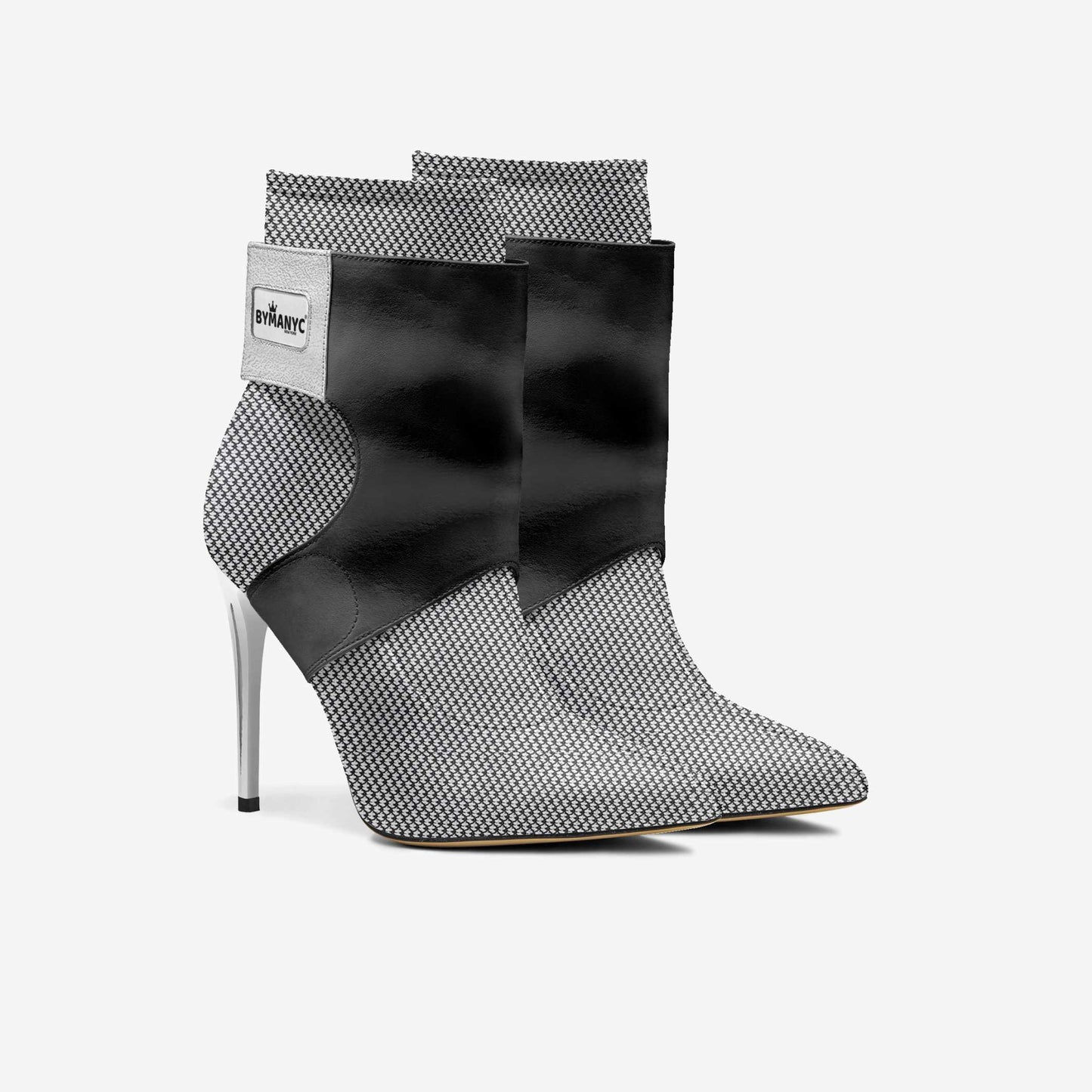 Limited Edition Vegan Stiletto Boots BYMANYC® New York Futurista Onyx by BYMANYC ® New York