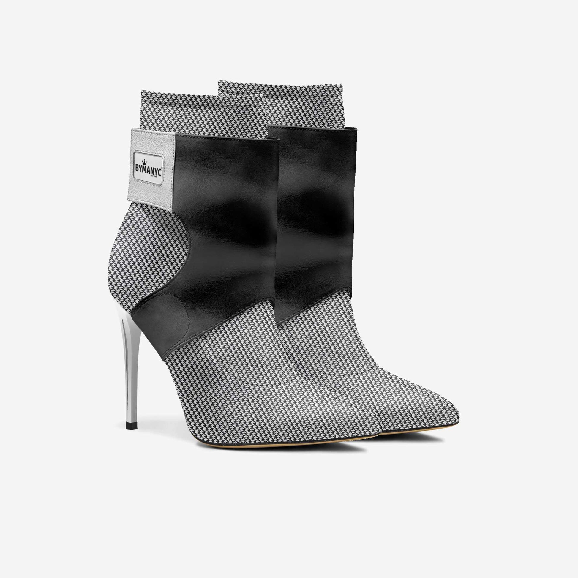 Limited Edition Vegan Stiletto Boots BYMANYC® New York Futurista Onyx by BYMANYC ® New York