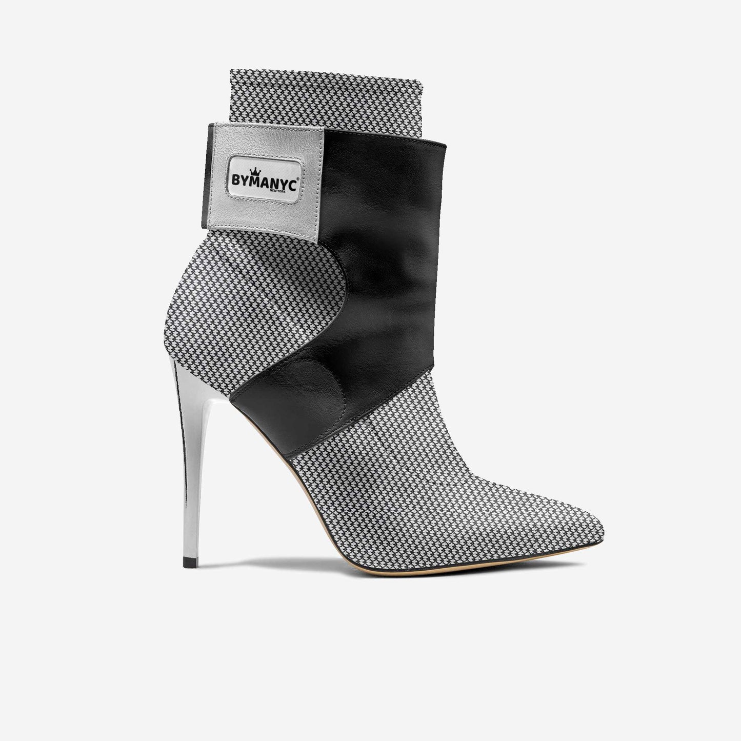 Limited Edition Vegan Stiletto Boots BYMANYC® New York Futurista Onyx by BYMANYC ® New York
