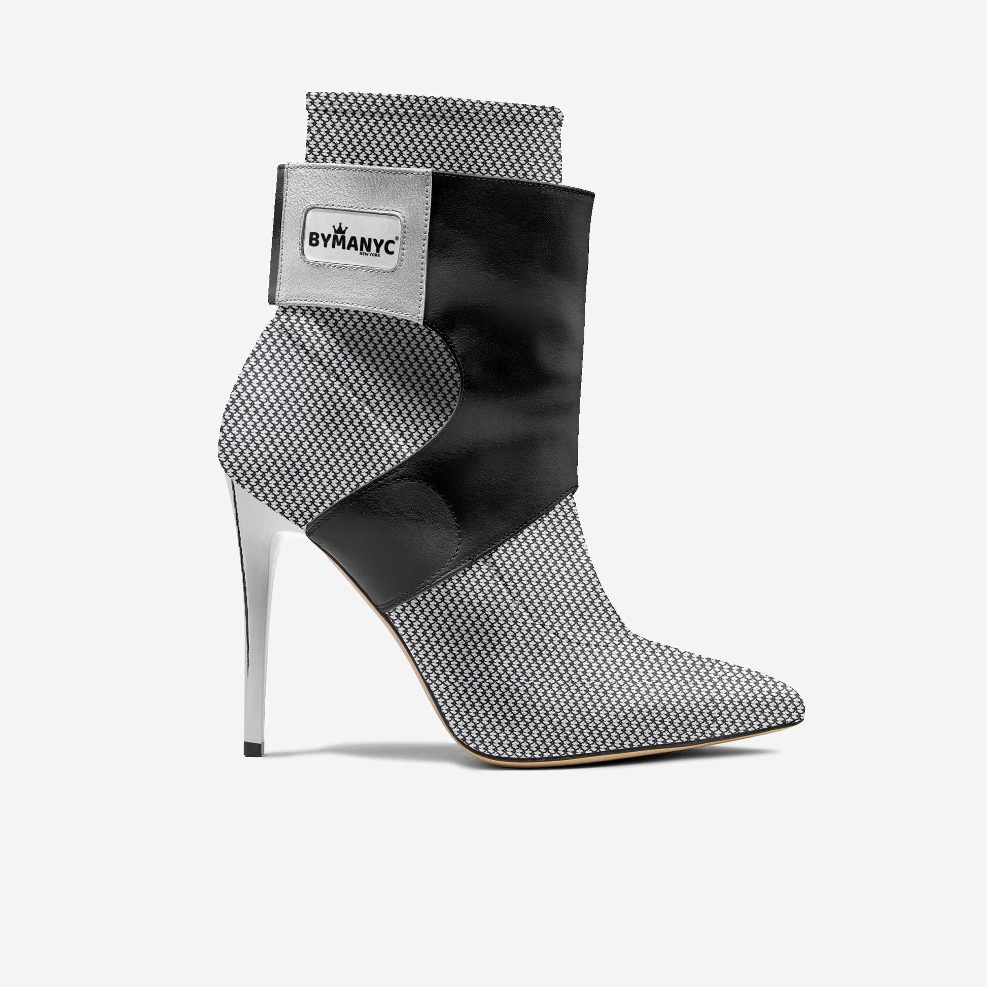 Limited Edition Vegan Stiletto Boots BYMANYC® New York Futurista Onyx by BYMANYC ® New York