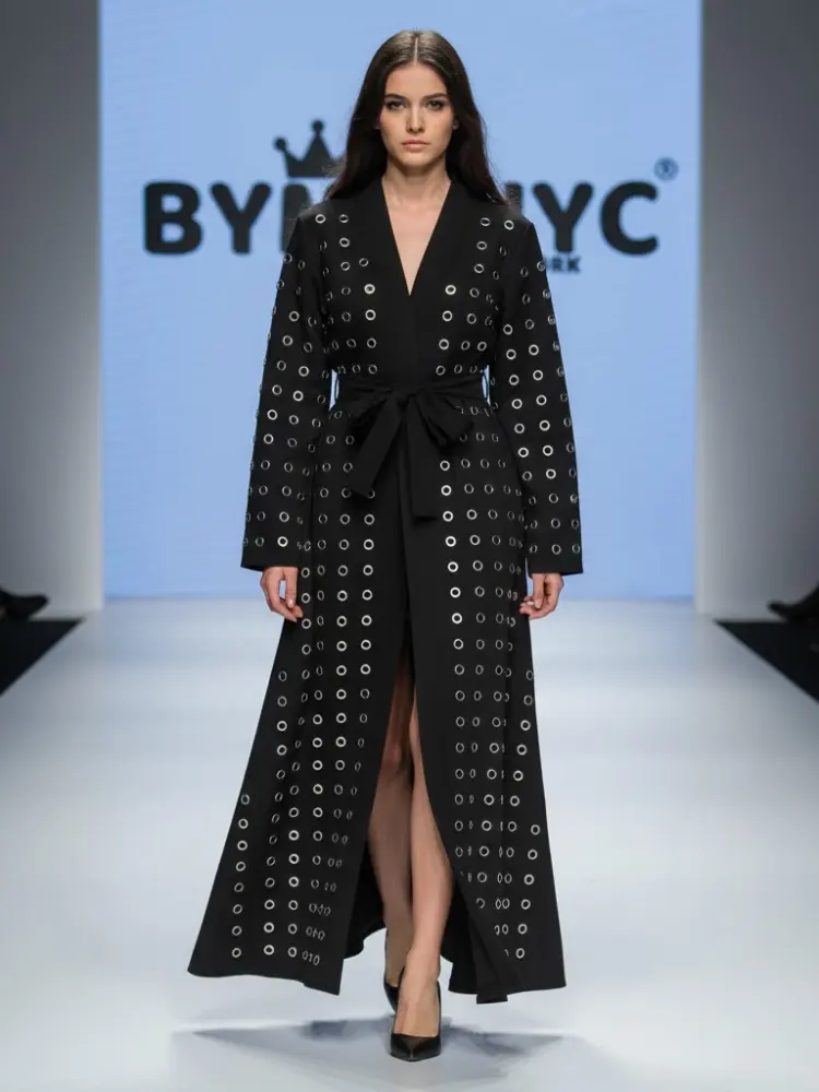 Long Black Coat Dress CHELSEA: Prêt-à-Porter Line BYMANYC ® New York by BYMANYC ® New York