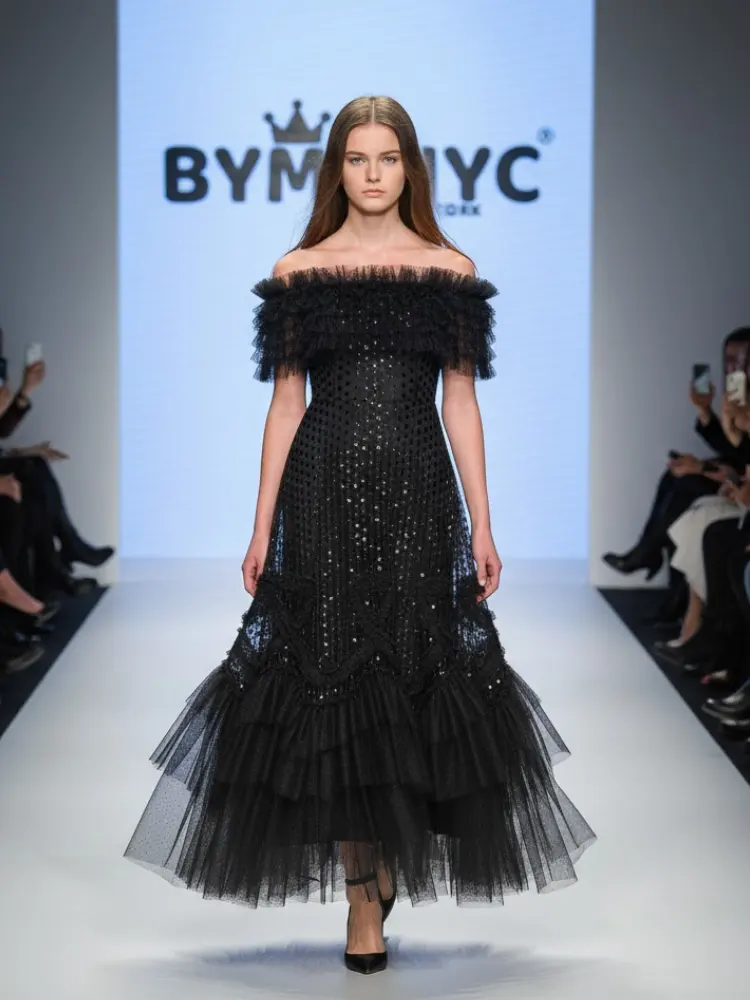 Long Black Evening Dress NOHO: Prêt-à-Porter Line BYMANYC ® New York by BYMANYC ® New York