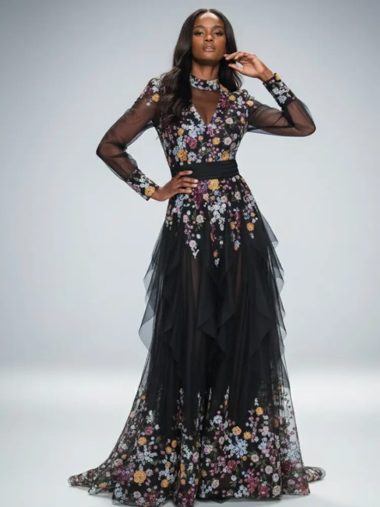 Long Black Evening Dress SOHO: Prêt-à-Porter Line BYMANYC ® New York by BYMANYC ® New York
