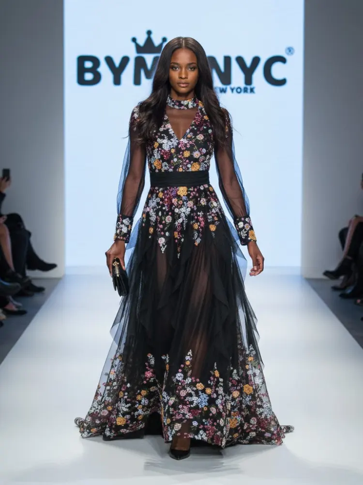 Long Black Evening Dress SOHO: Prêt-à-Porter Line BYMANYC ® New York by BYMANYC ® New York