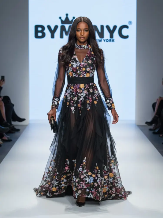 Long Black Evening Dress SOHO: Prêt-à-Porter Line BYMANYC ® New York by BYMANYC ® New York