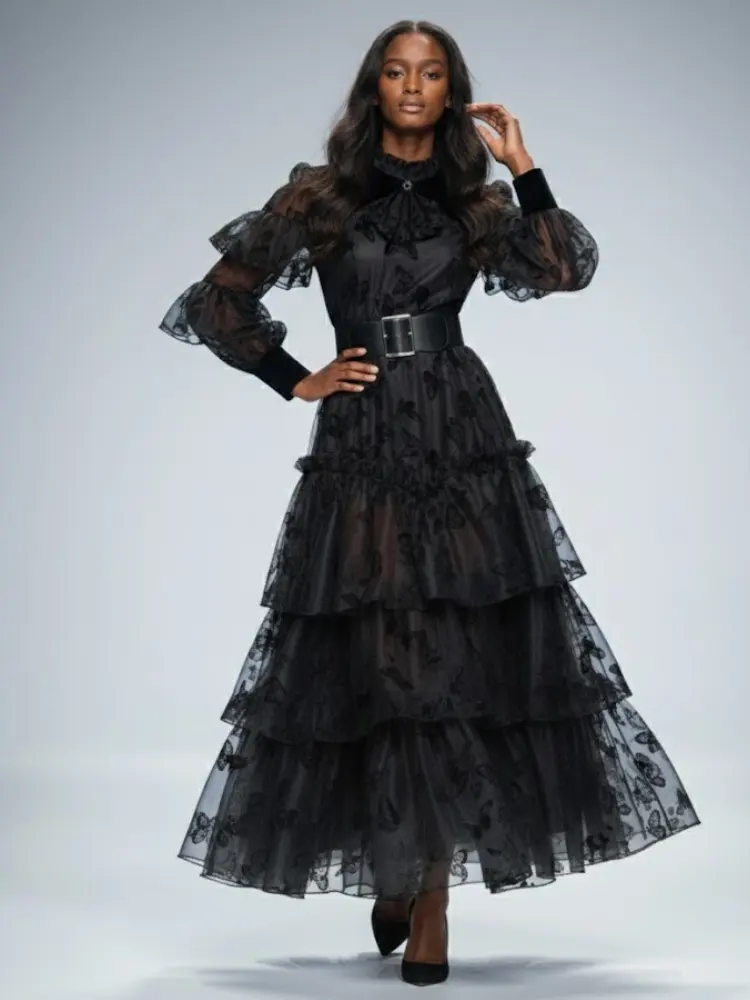 Long Black Party Dress LITTLE ITALY: Prêt-à-Porter Line BYMANYC ® New York by BYMANYC ® New York