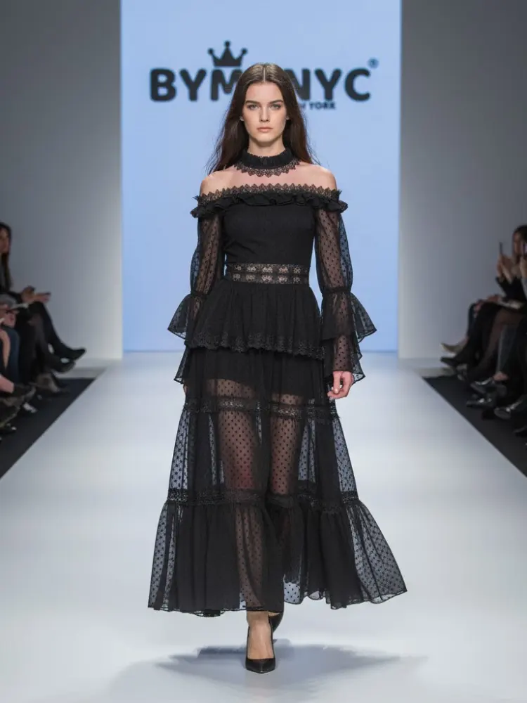 Long Black Party Dress MEATPACKING: Prêt-à-Porter Line BYMANYC ® New York by BYMANYC ® New York