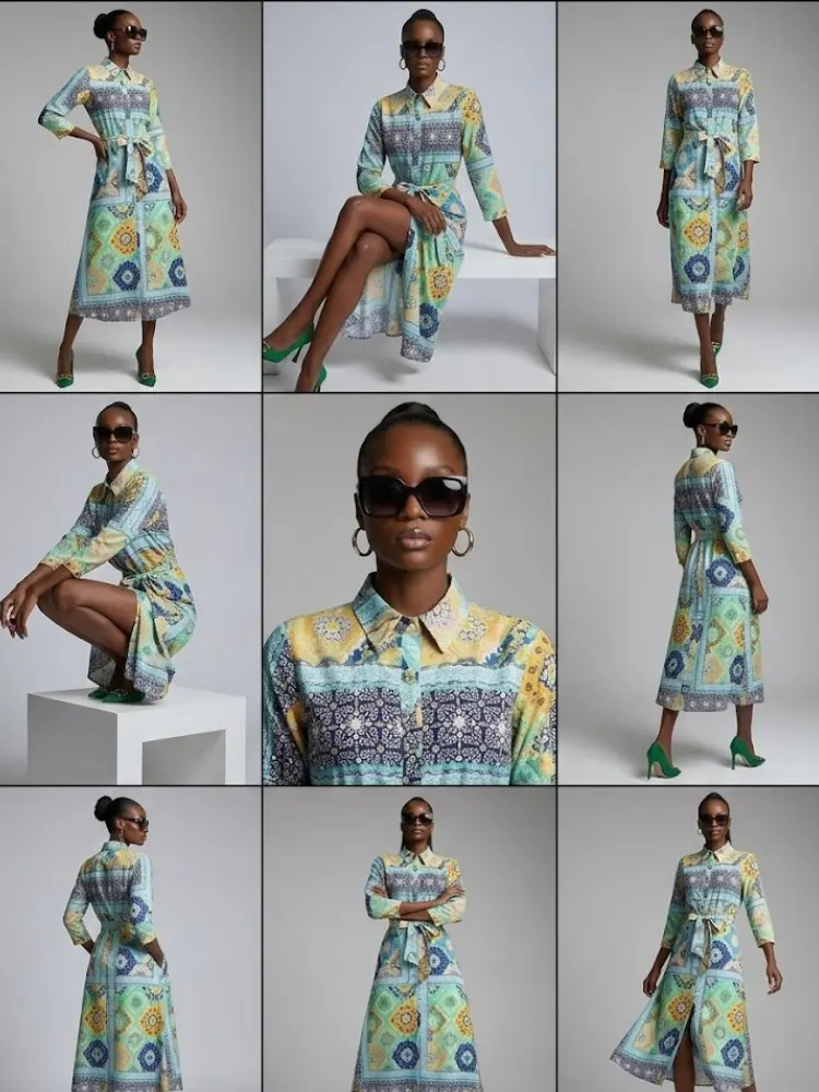 Long NOLITA Floral Print Dress Prêt-à-Porter BYMANYC ® New York by BYMANYC ® New York