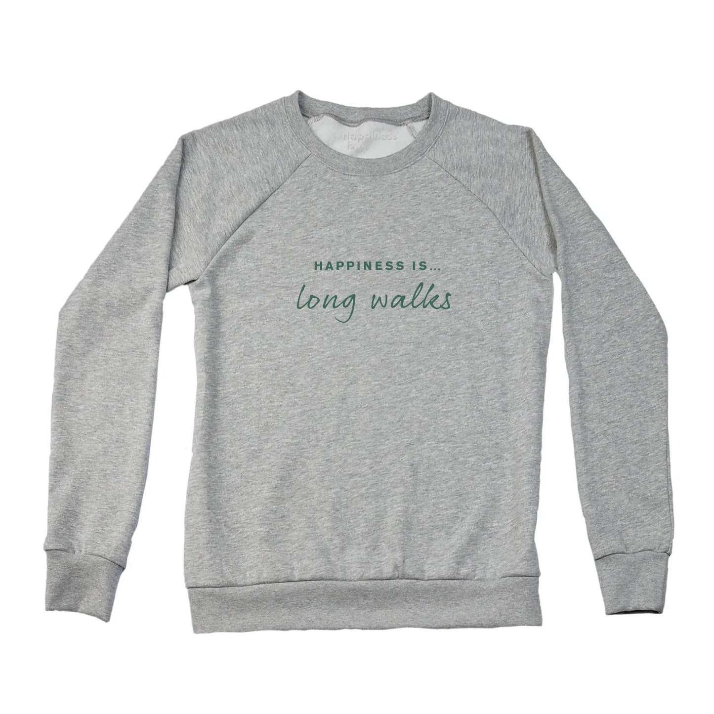 Women's Long Walks Crew Sweatshirt, Heather Grey by Running Collection