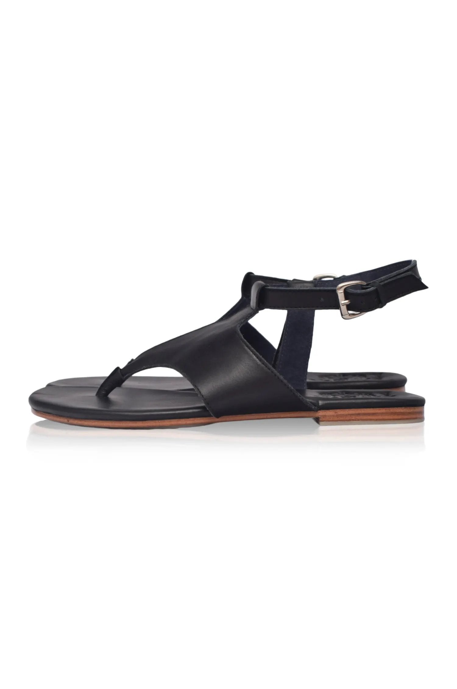 Lost in Jungle T-Strap Leather Sandals by ELF
