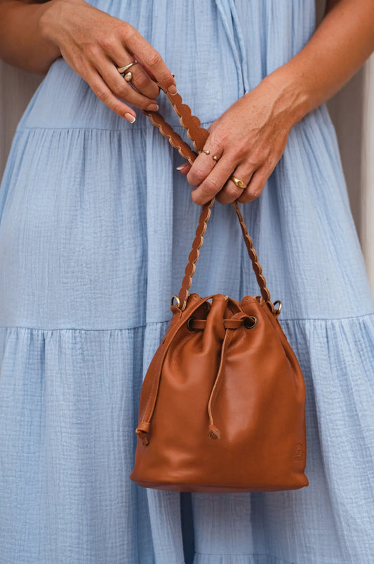 Luisa Scalloped Bucket Bag by ELF
