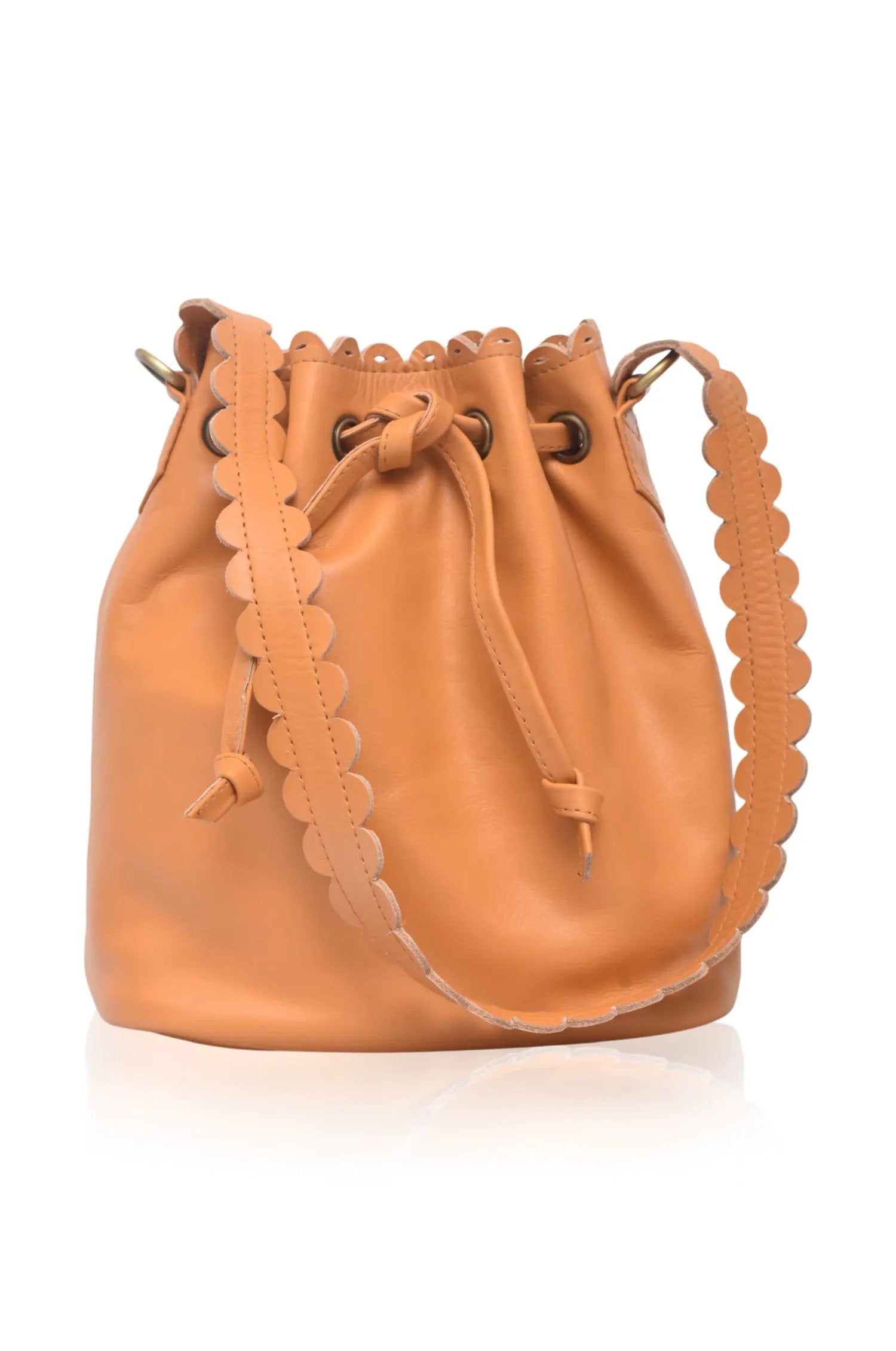 Luisa Scalloped Bucket Bag by ELF