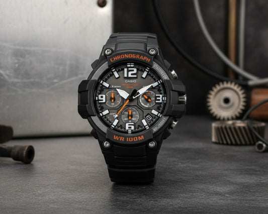 Casio Men's MCW-100H-1AVCF Heavy Duty Design Watch with Black Silicone Band Watch-0