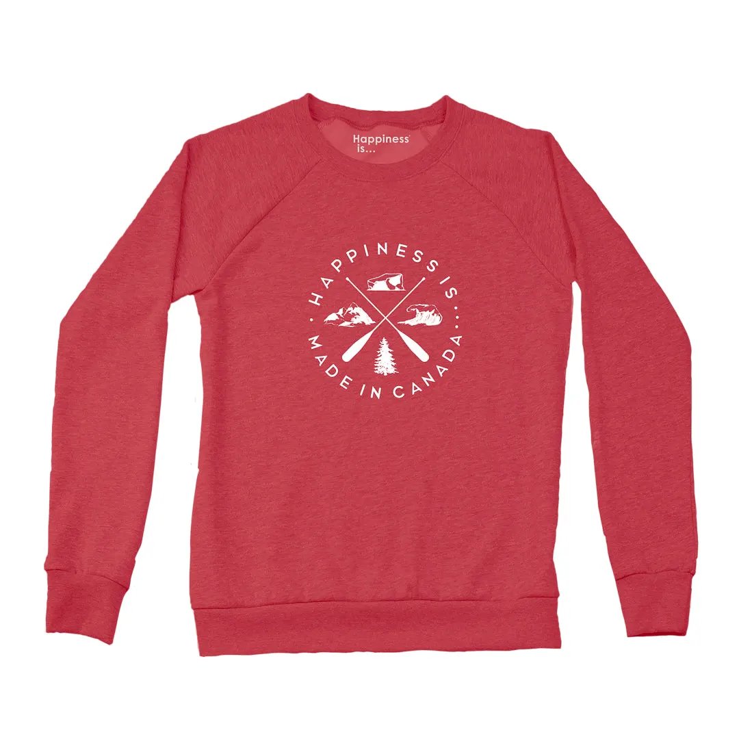 Women's Crest Crew Sweatshirt, Chili Pepper by Canada Collection
