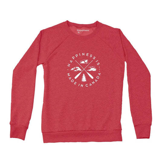 Women's Crest Crew Sweatshirt, Chili Pepper by Canada Collection