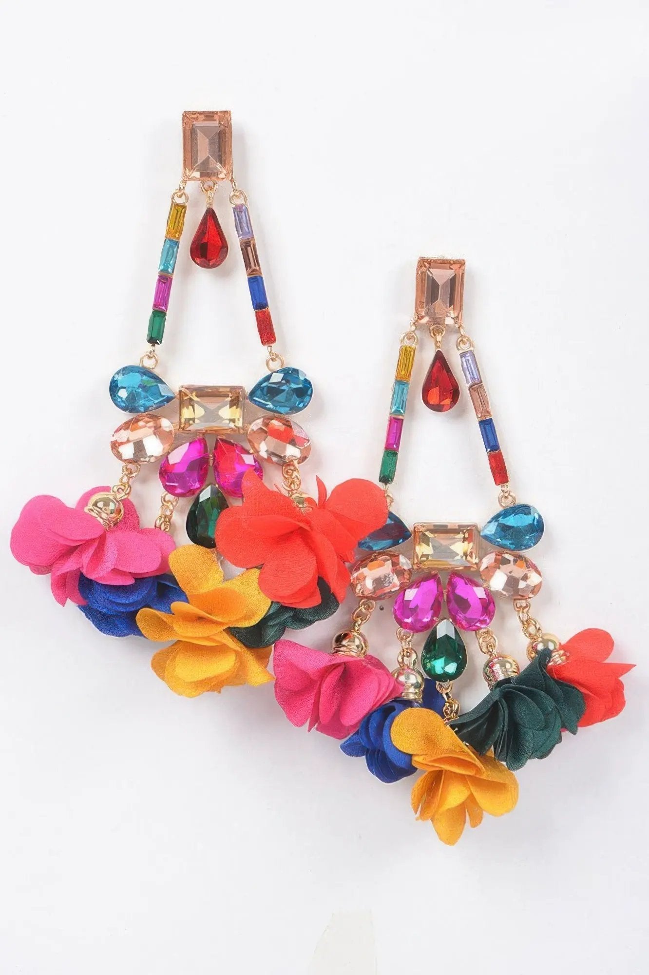 MEATPACKING Blossom Bling Rhinestone Party Drop Earrings: BYMANYC NY by BYMANYC ® New York