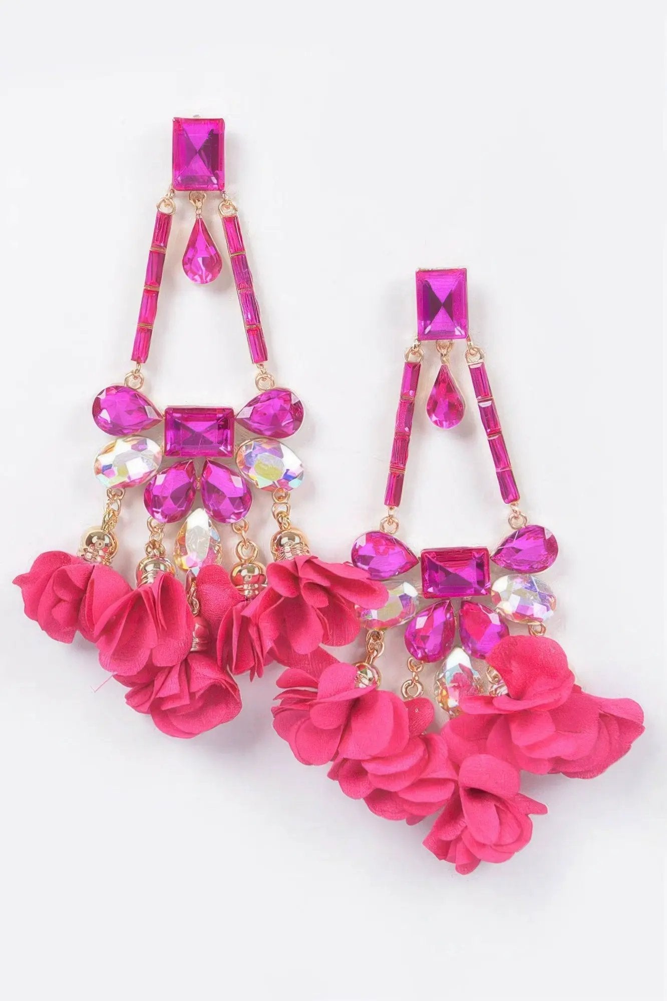 MEATPACKING Blossom Bling Rhinestone Party Drop Earrings: BYMANYC NY by BYMANYC ® New York