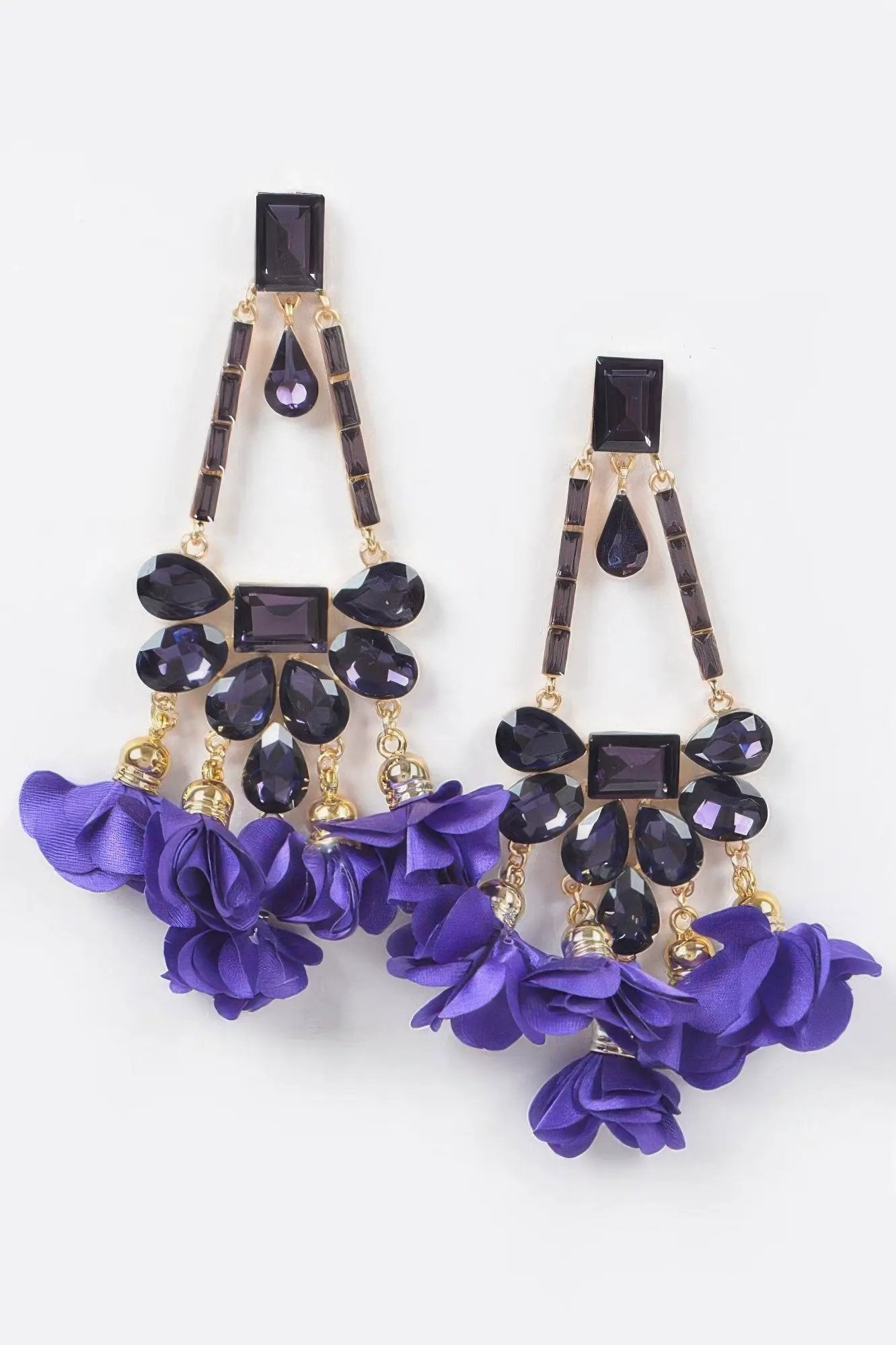 MEATPACKING Blossom Bling Rhinestone Party Drop Earrings: BYMANYC NY by BYMANYC ® New York