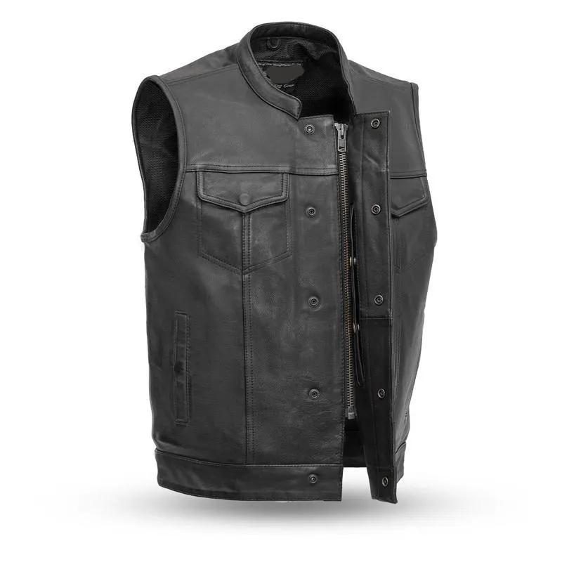 MKL - Victor Men's Motorcycle Leather Vest by Inland Leather