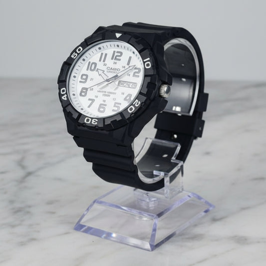 Casio Men's 'Diver Style' Quartz Resin Casual Watch, Color:Black (Model: MRW-210H-7AVCF)-0