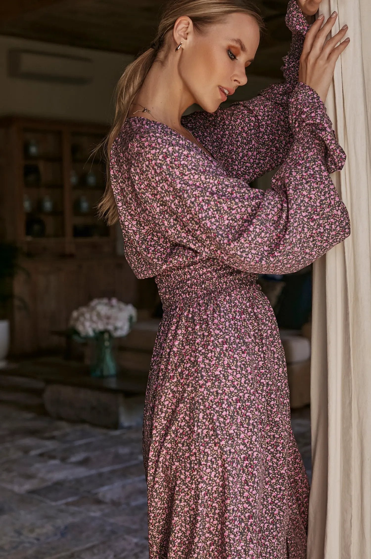 Maria Luisa Button Down Midi Dress (Sale) by ELF