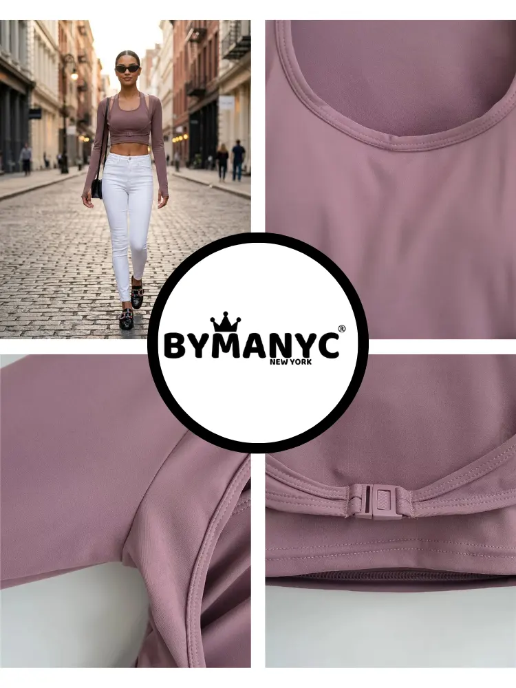 Mauve CENTRAL PARK Sports Top Prêt-à-Porter BYMANYC ® New York by BYMANYC ® New York