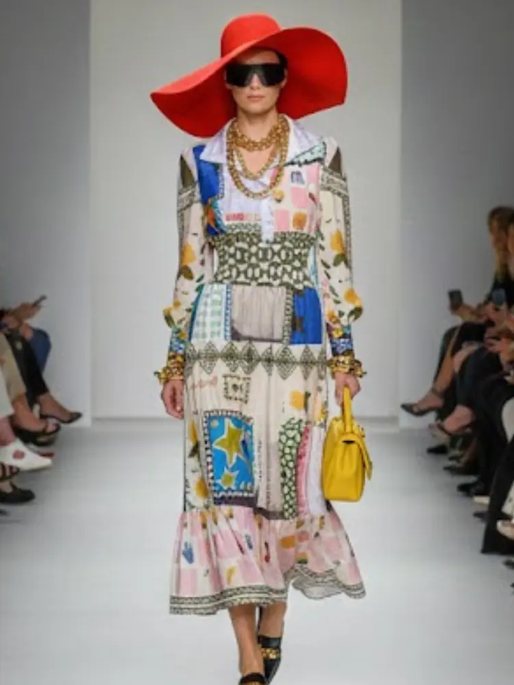 Maxi Dress New Collection BYMANYC ® New York • Artistic Patchwork Print by BYMANYC ® New York