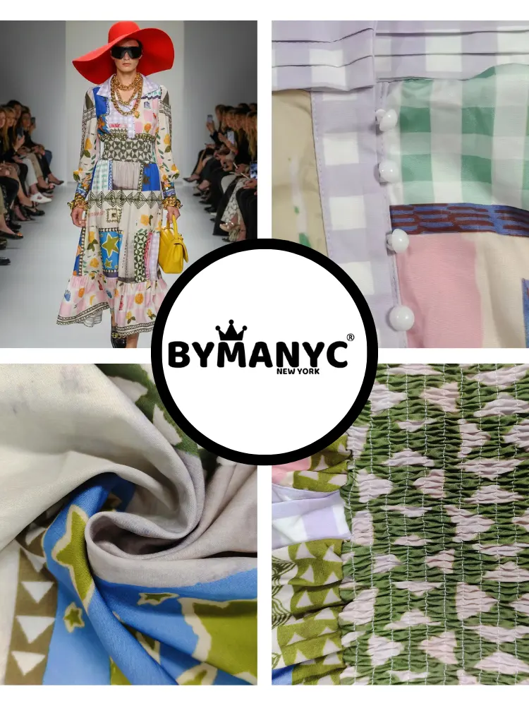 Maxi Dress New Collection BYMANYC ® New York • Artistic Patchwork Print by BYMANYC ® New York