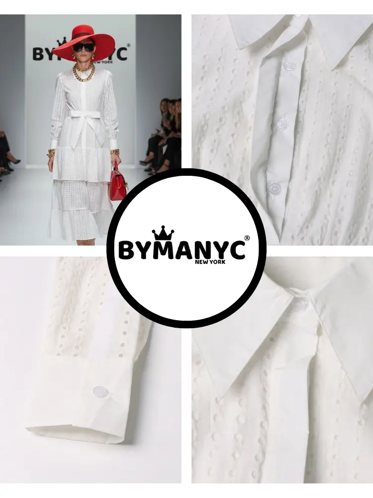 Maxi Dress New Collection BYMANYC ® New York • Eyelet Embroidery & Tiered Ruffles by BYMANYC ® New York