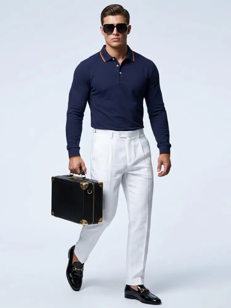 Men's Long-Sleeve Polo CENTRAL New Collection Prêt-à-Porter BYMANYC ® New York by BYMANYC ® New York