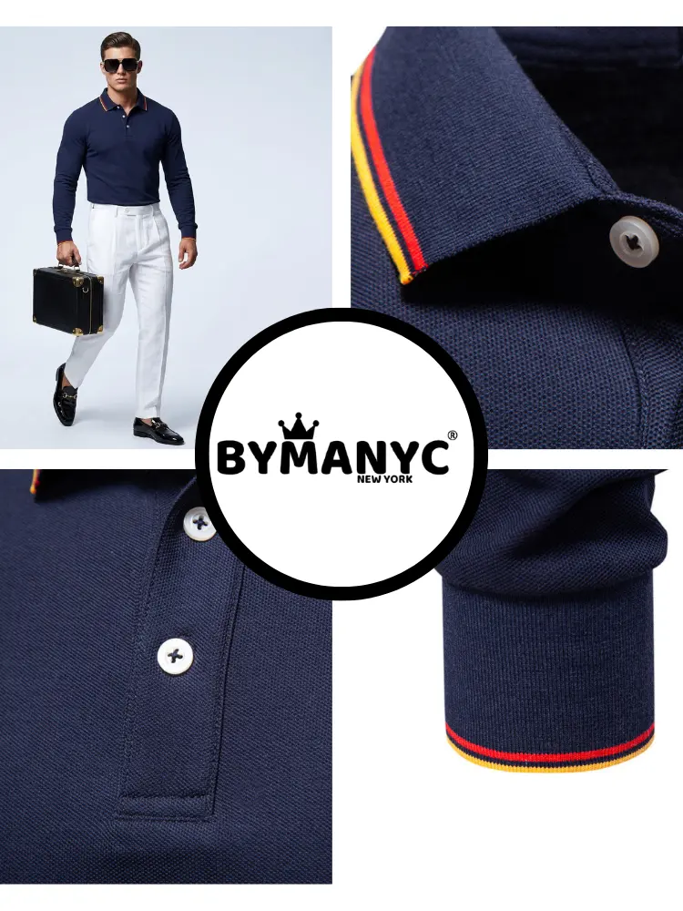 Men's Long-Sleeve Polo CENTRAL New Collection Prêt-à-Porter BYMANYC ® New York by BYMANYC ® New York