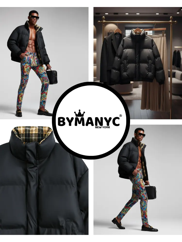 Men's Puffer Jacket HARLEM NYFW New Colecction BYMANYC ® New York by BYMANYC ® New York