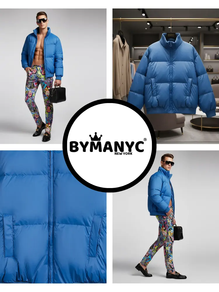 Men's Puffer Jacket TIMES SQUARE NYFW New Colecction BYMANYC ® New York by BYMANYC ® New York