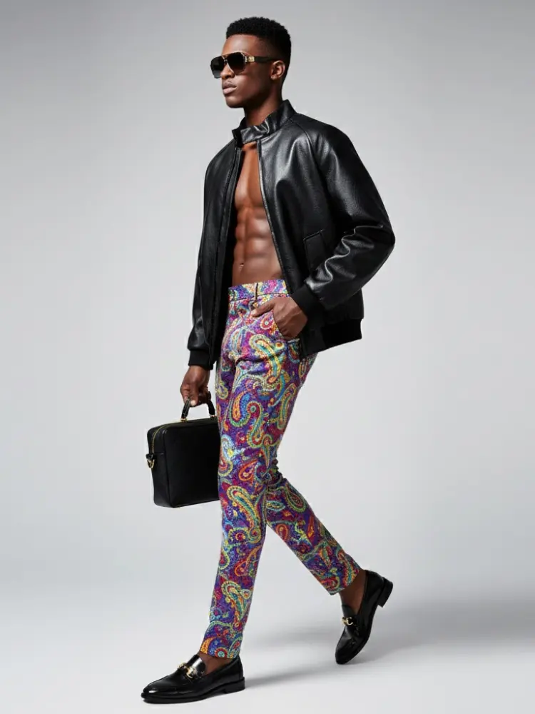 Men's Vegan Leather Bomber Jacket SOHO LEATHER NYFW New Colecction BYMANYC ® New York by BYMANYC ® New York