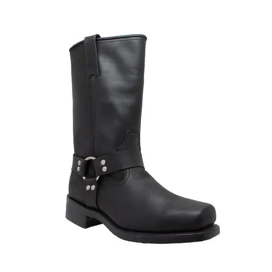 Men's 13" Harness Boot Black Leather Boots by AdTec