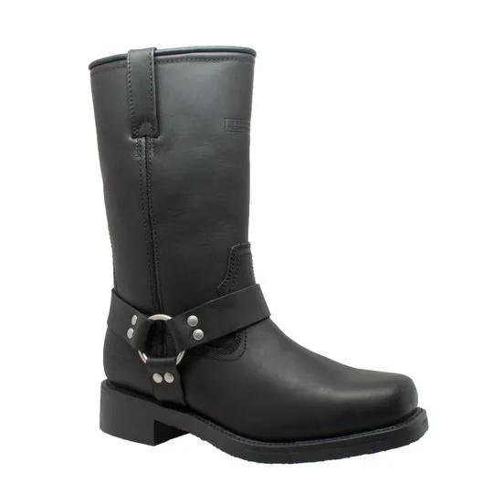 Men's 13" Waterproof Harness Boot Black Leather Boots by AdTec