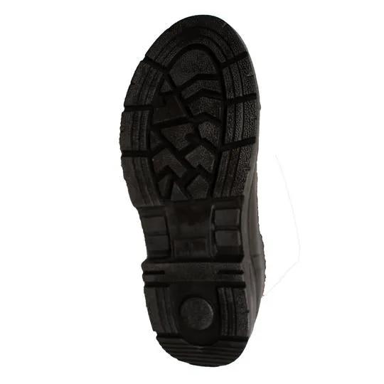 Men's 16" Cement Rubber Boot Steel Toe Black Leather Boots by AdTec